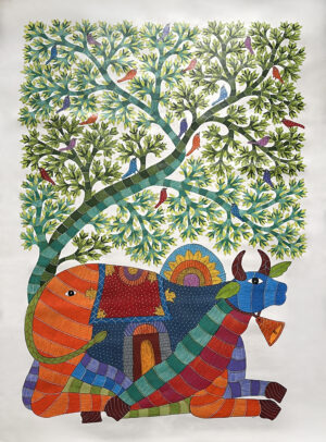 150 x 110 cm canvas by Santu Tekam